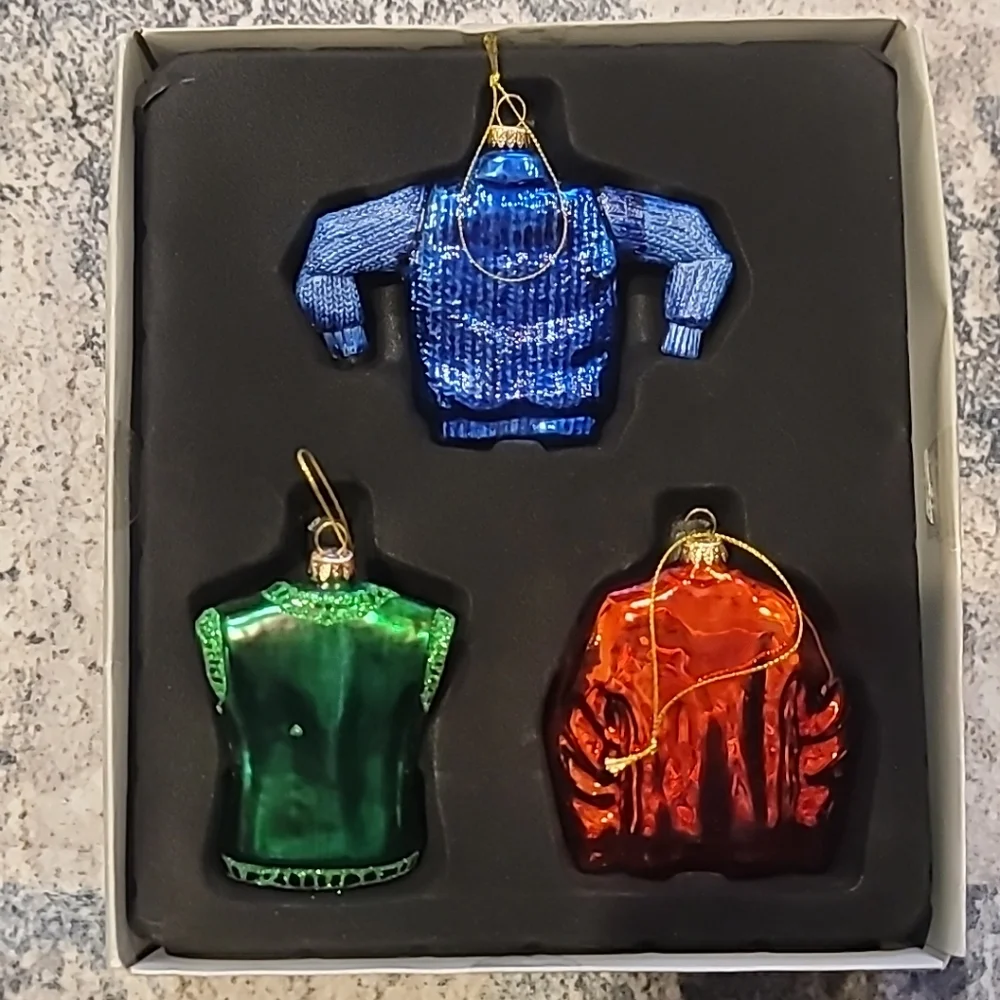 Ugly Christmas Sweater Glass Ornament Set Target